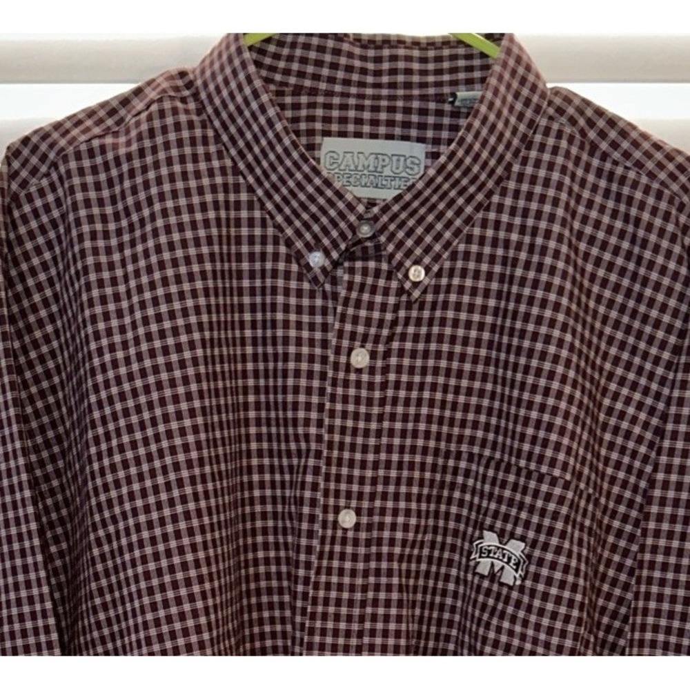 Campus Specialty Men Mississippi State Bulldogs Long Sleeve Button Down Shirt XL